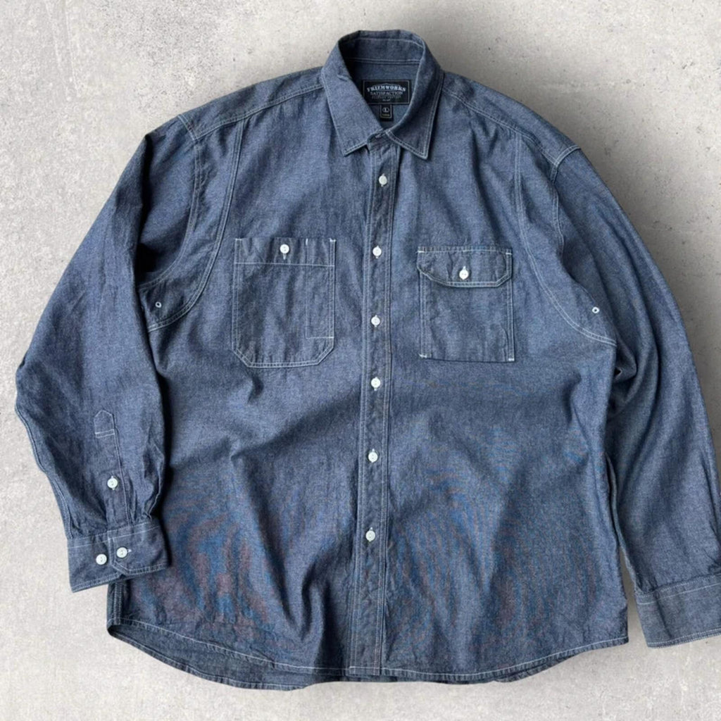Frizmworks Chambray Works Shirt Light Indigo L