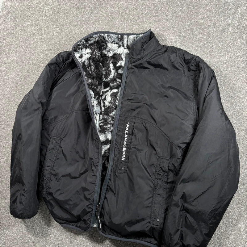 Thisisneverthat Reversible Boa Fleece Jacket Black L