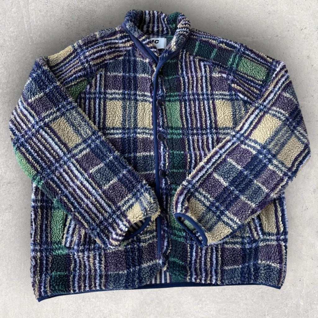 YMC Beach Check Fleece Jumper L