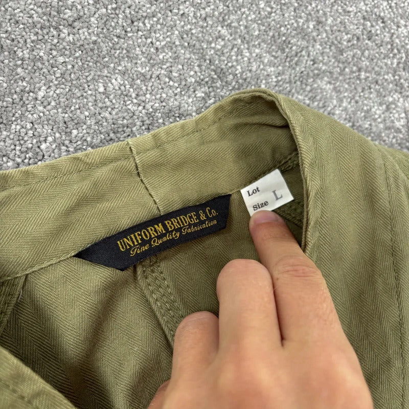 Uniform Bridge Herringbone Kendo Jacket Olive L