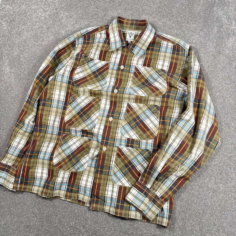 South2 West8 6 Pocket Flannel Shirt Green M