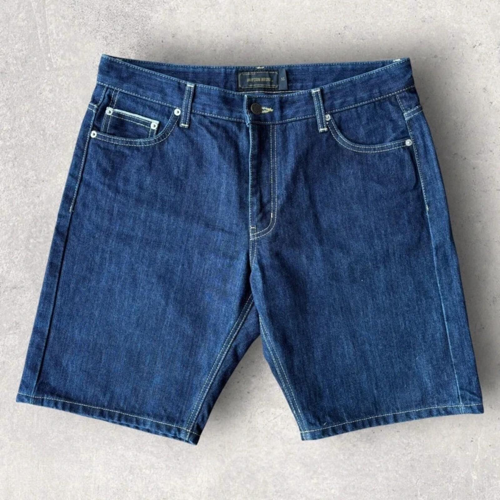 Uniform Bridge Baggy Denim Shorts Blue W34