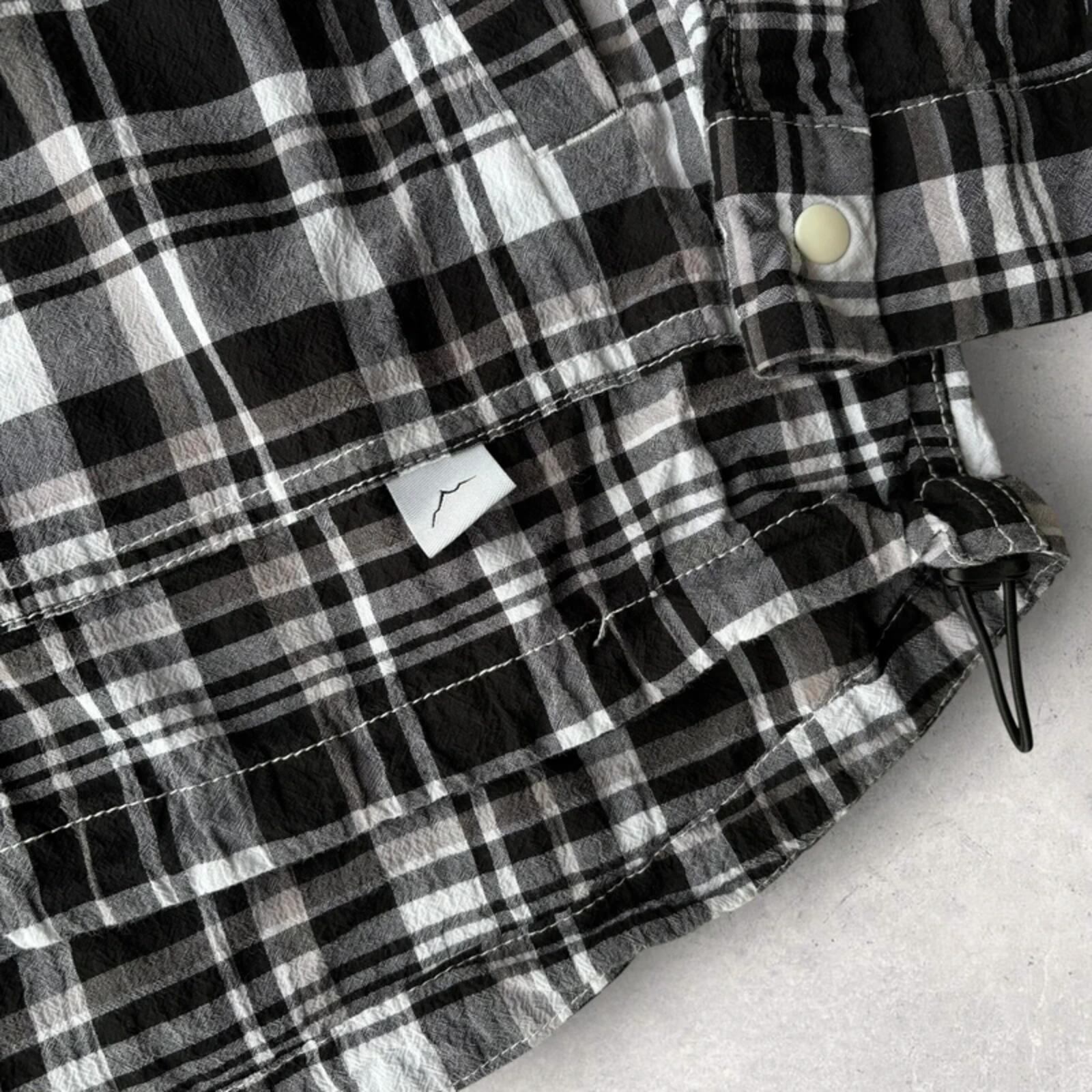 CAYL Light Cotton Plaid Pullover Hoodie Black M ·