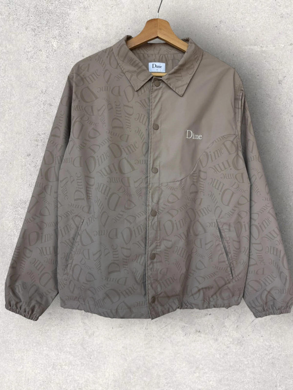 Dime All Over Coach Jacket Tan Size M