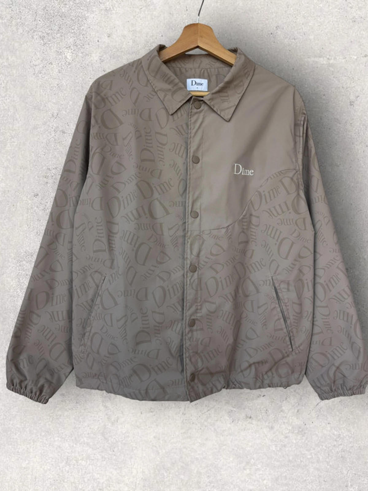 Dime All Over Coach Jacket Tan Size M