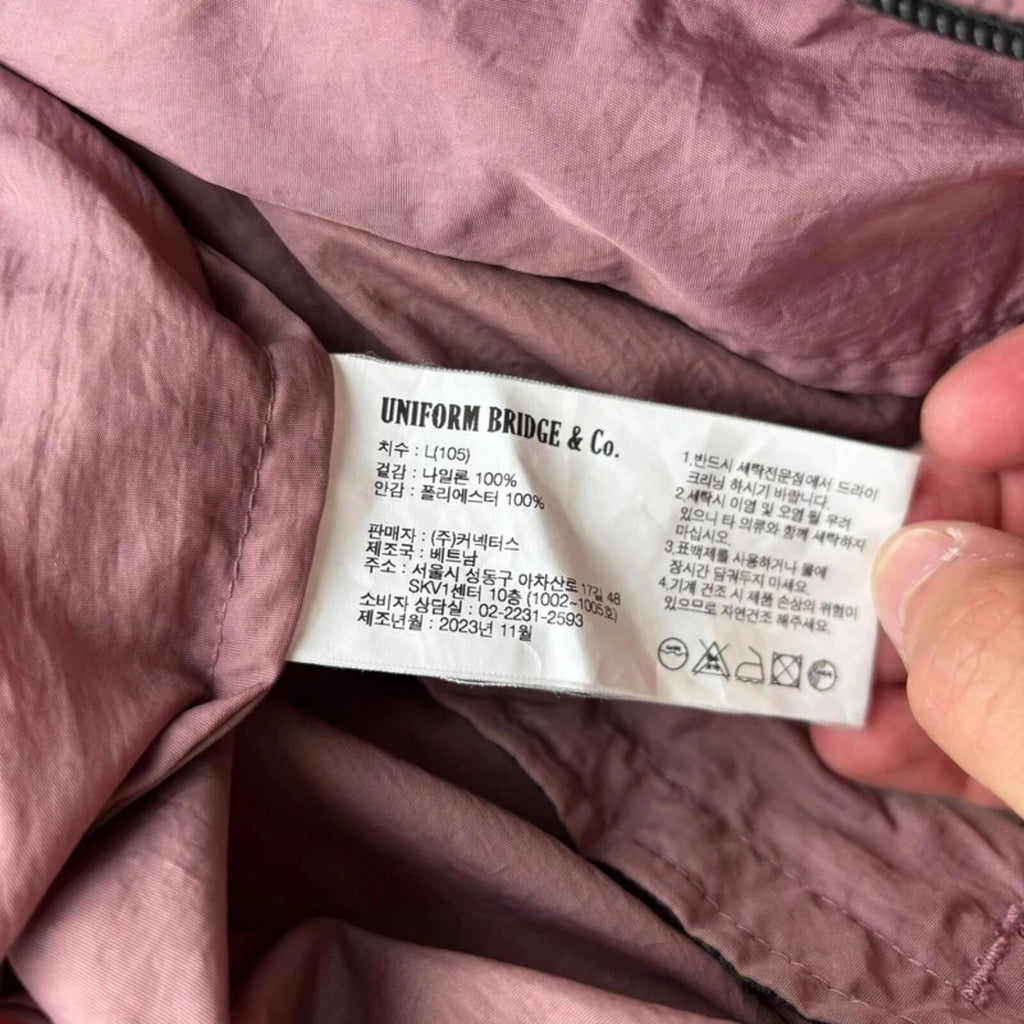 Uniform Bridge Nylon Track Jacket Rose L