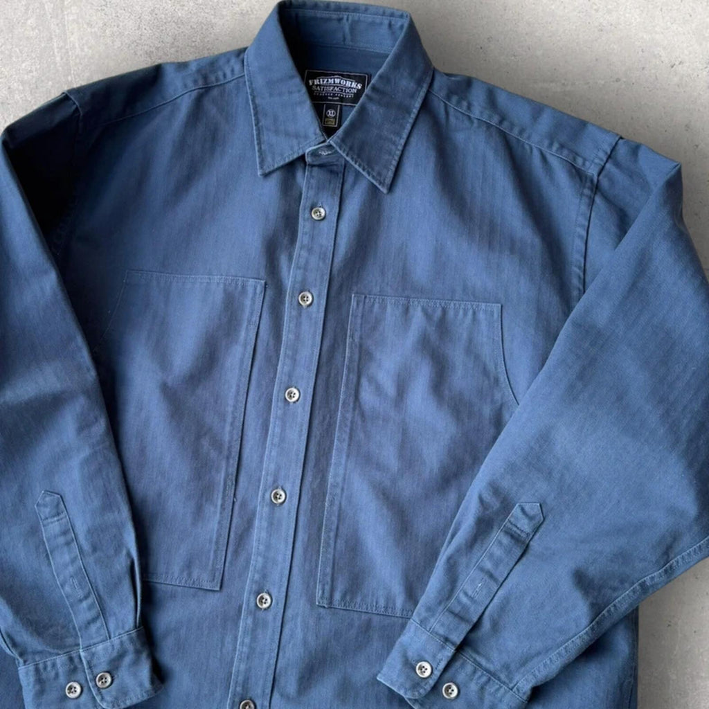 Frizmworks HBT Carpenter Shirt Vintage Blue XL