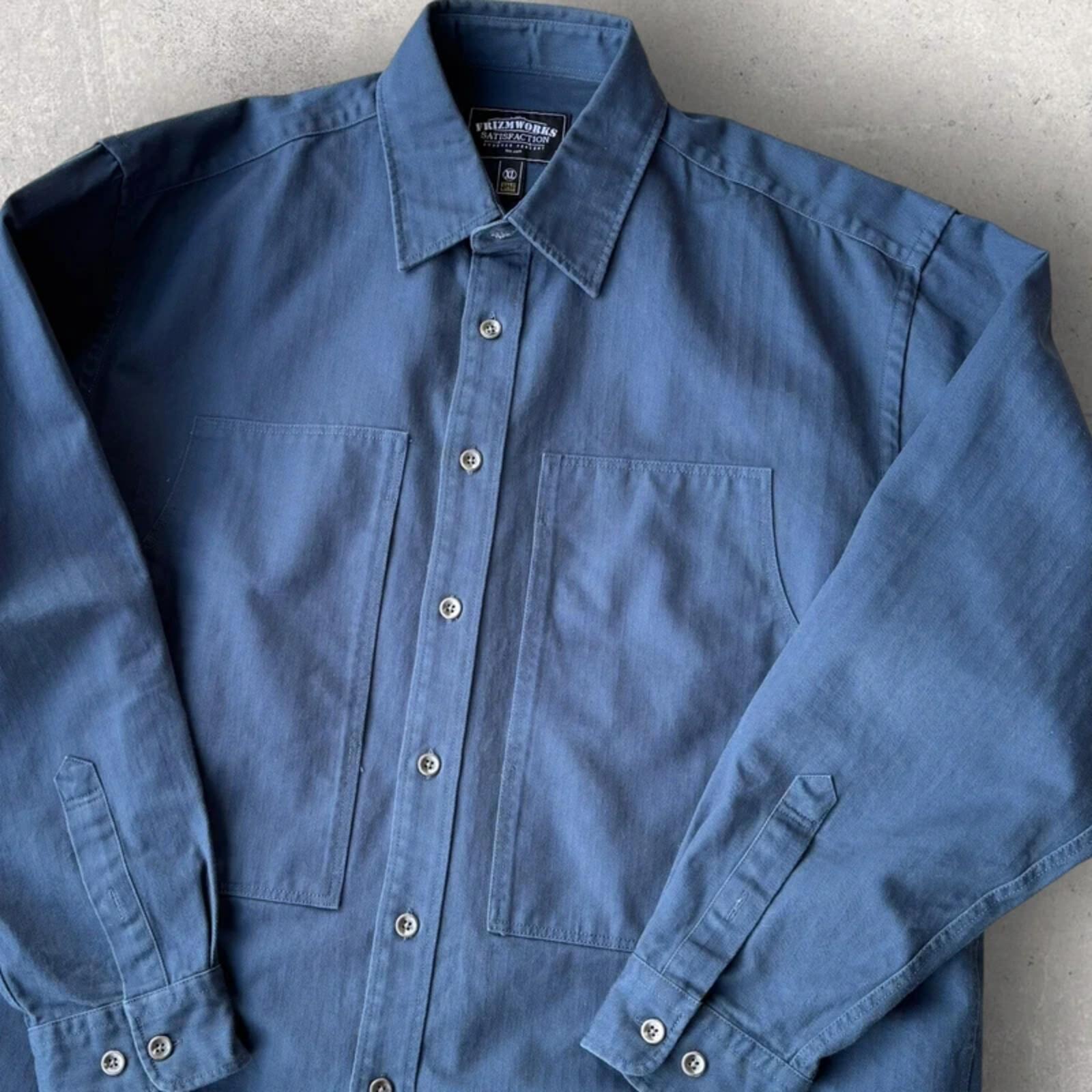Frizmworks HBT Carpenter Shirt Vintage Blue XL
