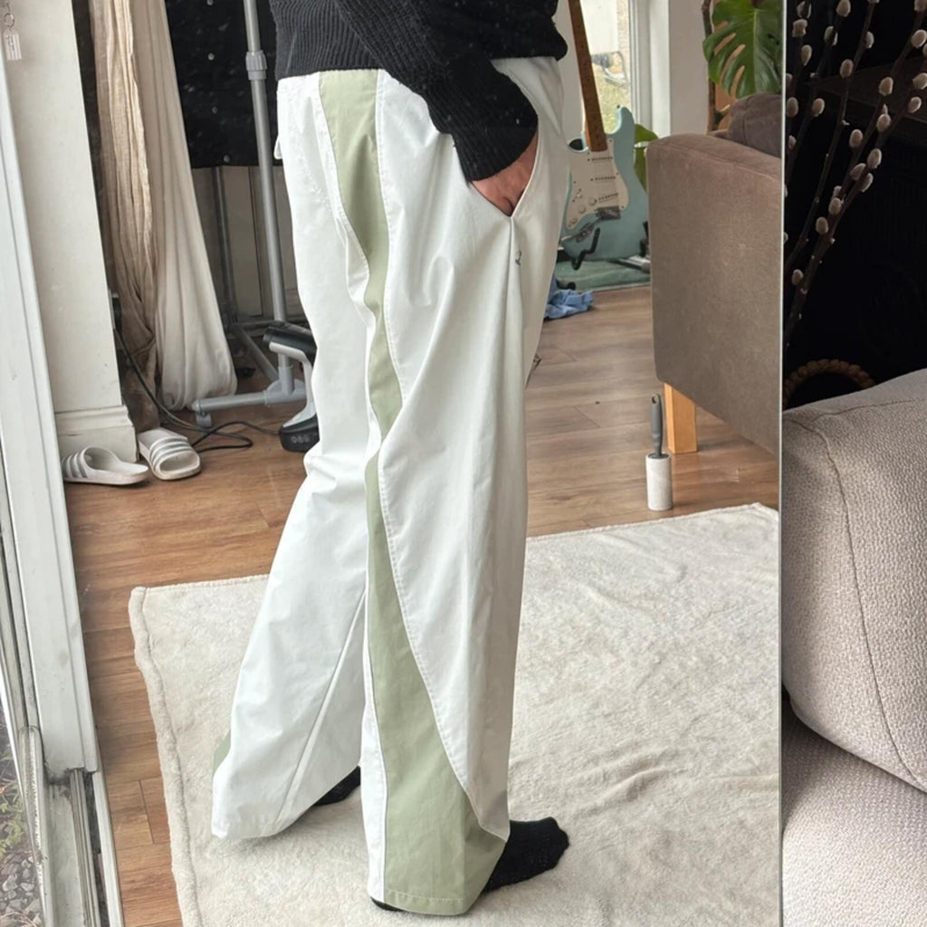 San San Gear Wind Shell Pant White Green M