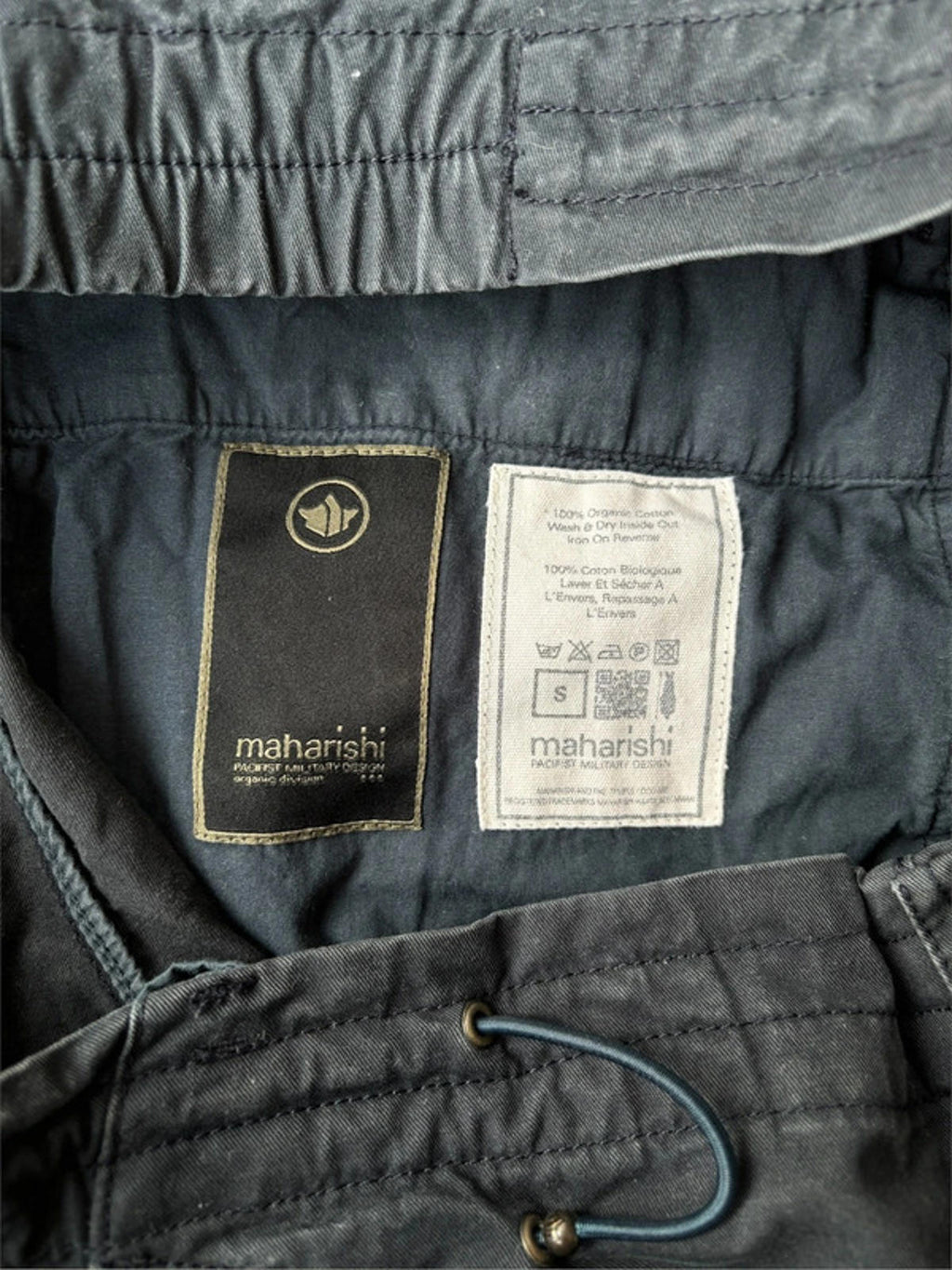 Maharishi Dragon Leaf Embroidered Shorts | Navy | Size S