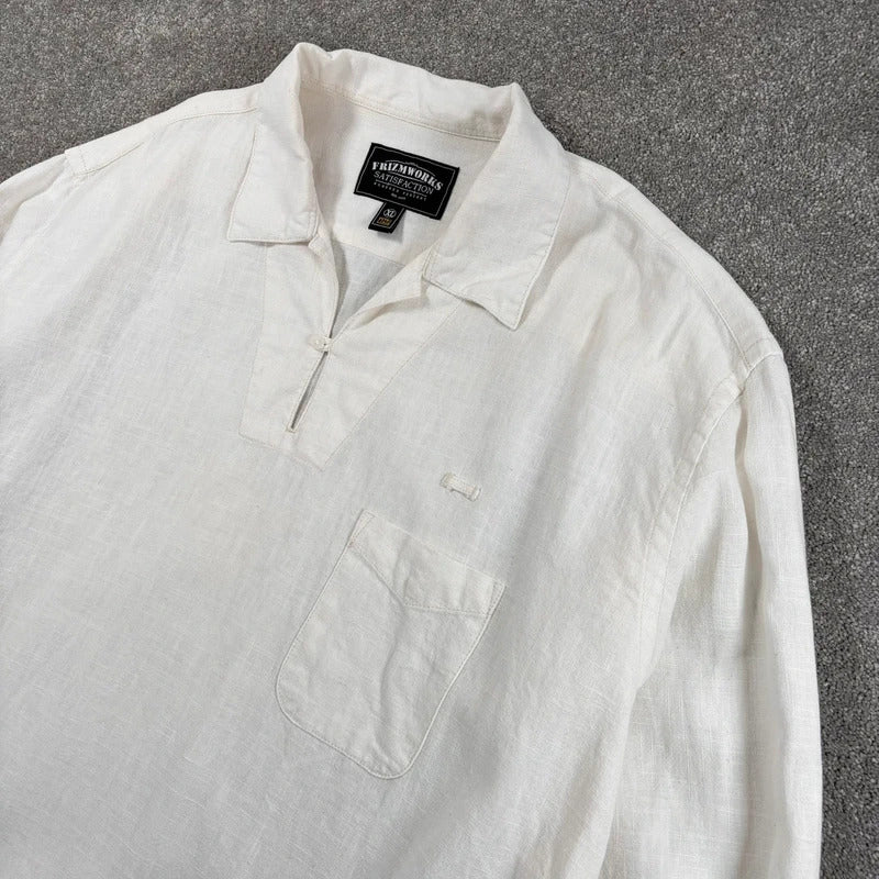 Frizmworks Linen Pullover Shirt Oatmeal XL