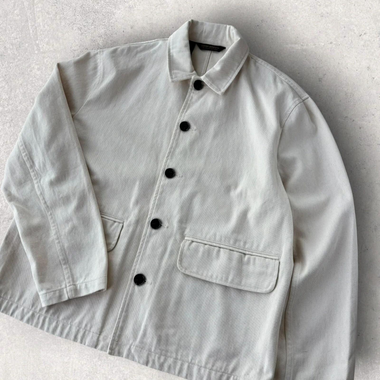 Uniform Bridge Cotton Utility Overshirt Ivory L