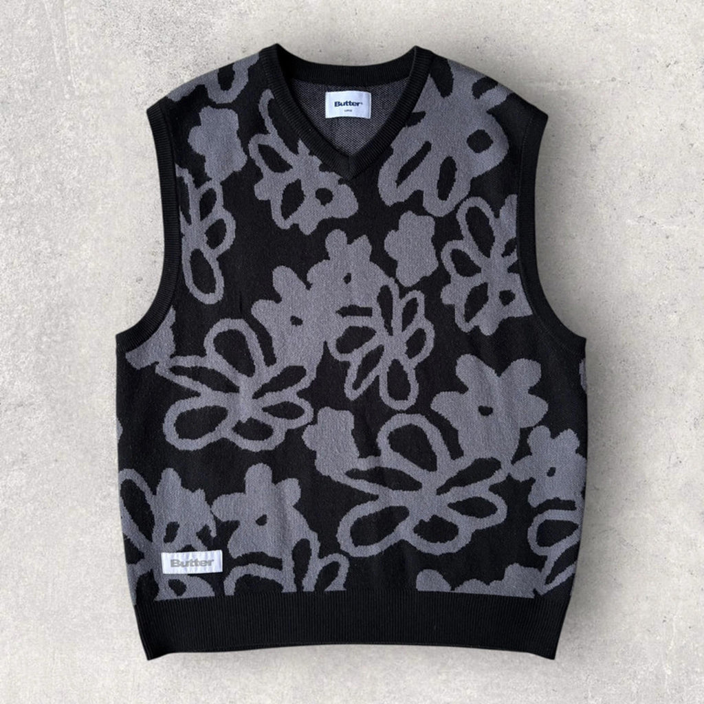 Butter Goods Flower Vest Black L