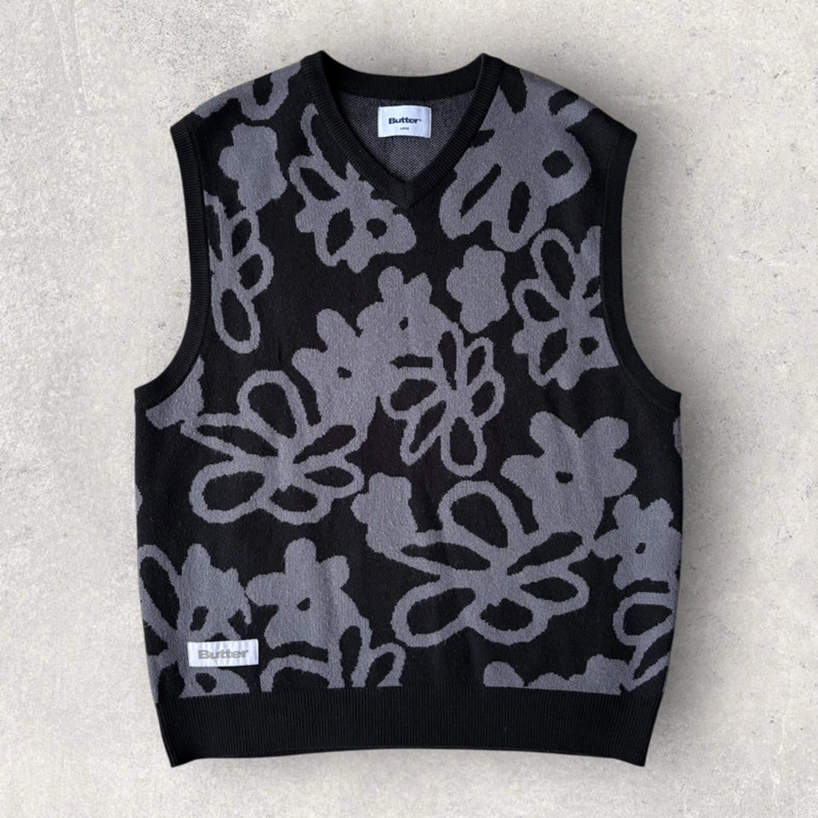 Butter Goods Flower Vest Black L
