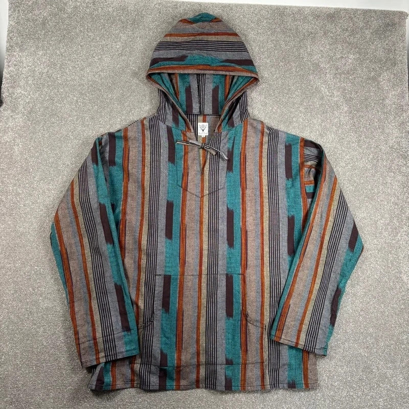 South2 West8 Mexican Pullover Hoodie Grey L