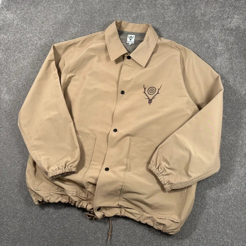 South2 West8 Logo Coach Jacket Beige XL