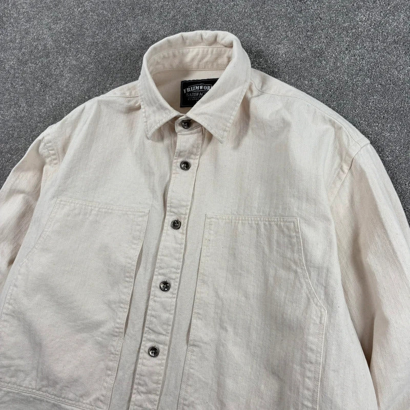 Frizmworks HBT Carpenter Shirt Natural M