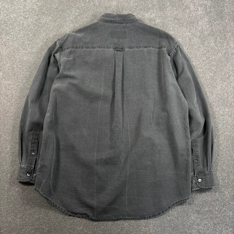 Frizmworks Pigment Dye Stonewash Shirt Charcoal L