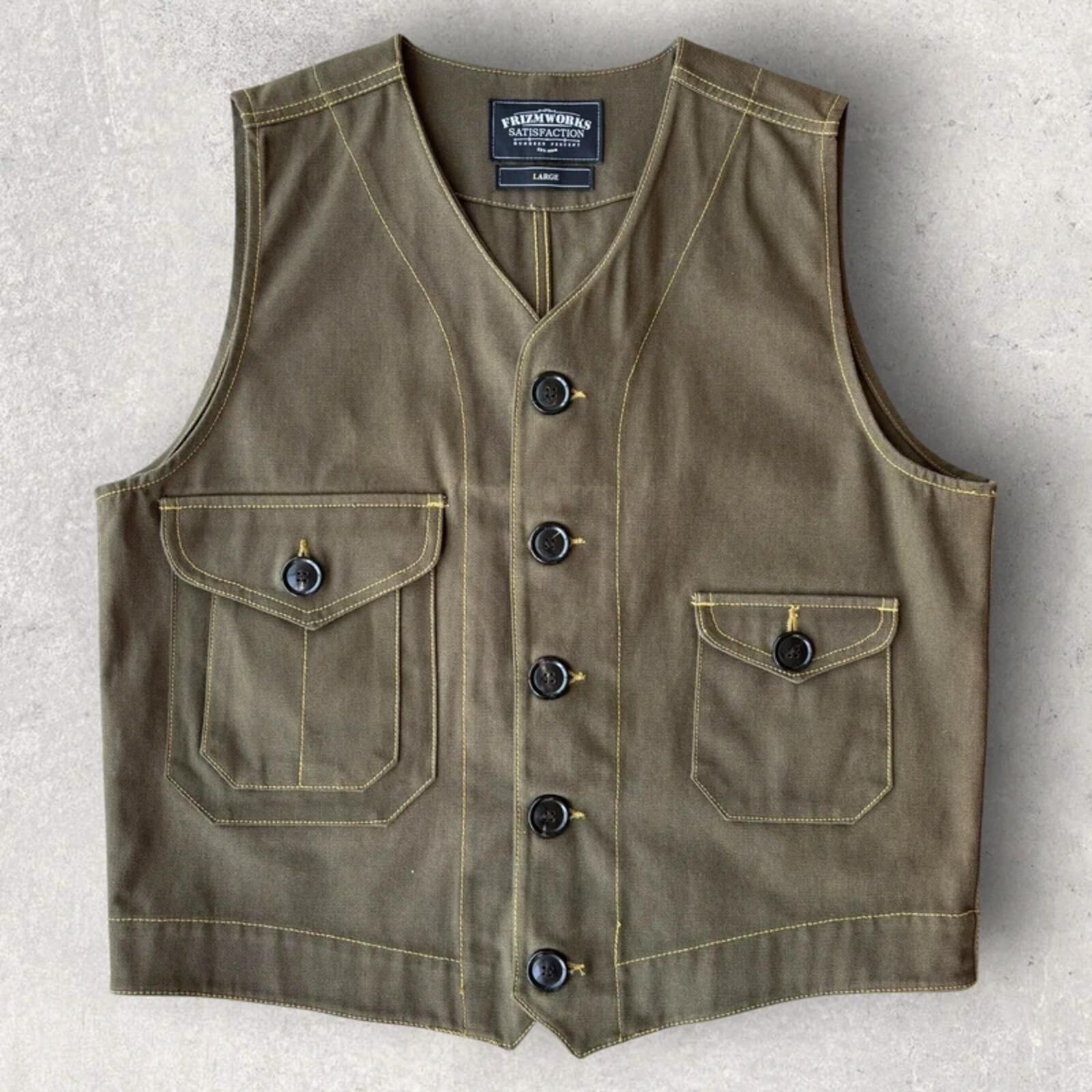 Frizmworks Cropped Utility Vest Khaki S