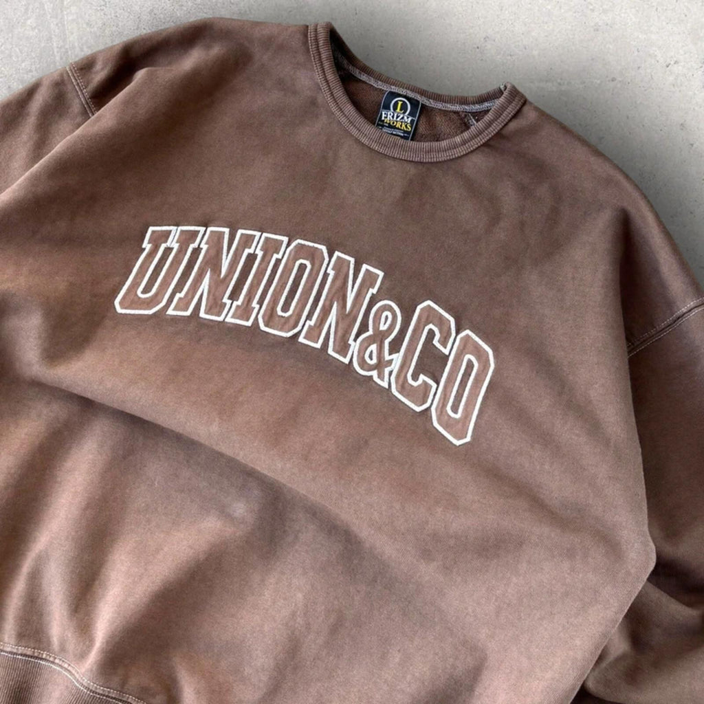 Frizmworks Graphic Boxy Sweatshirt Brown L