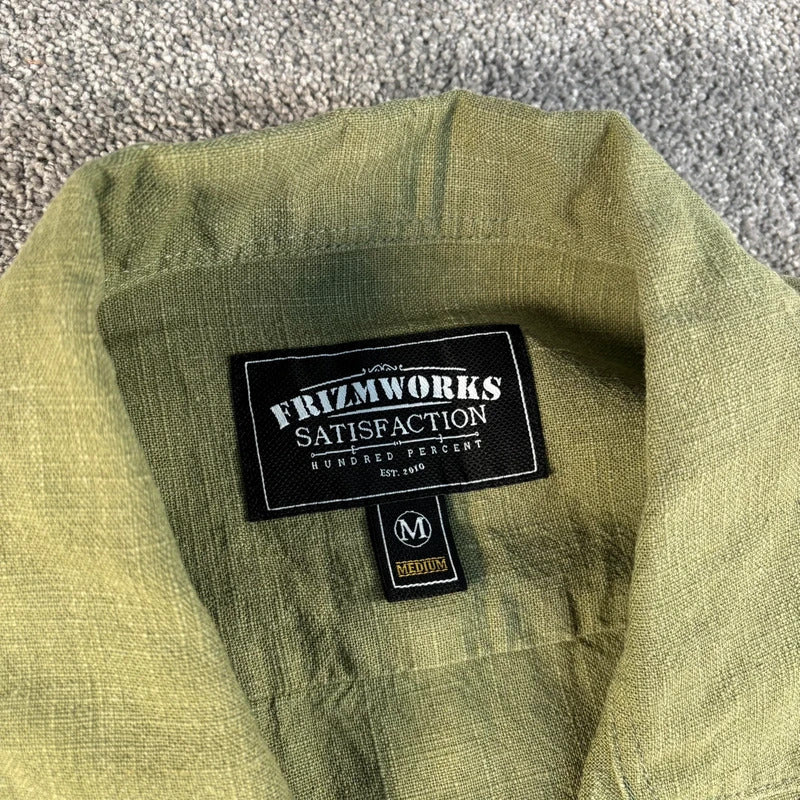 Frizmworks Linen Pullover Shirt Olive M