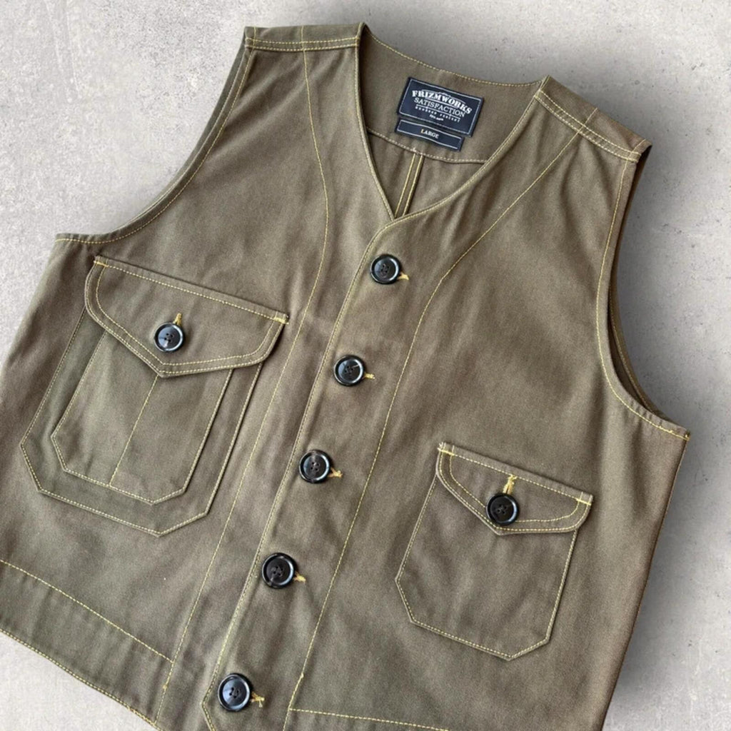Frizmworks Cropped Utility Vest Khaki S