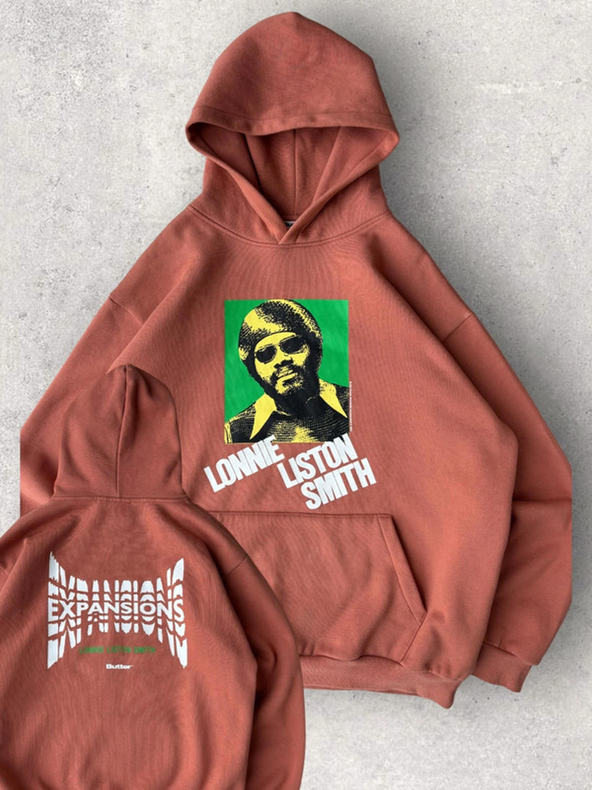 Butter Goods x Lonnie Liston Smith ‘Expansions’ Hoodie Coral Size XL