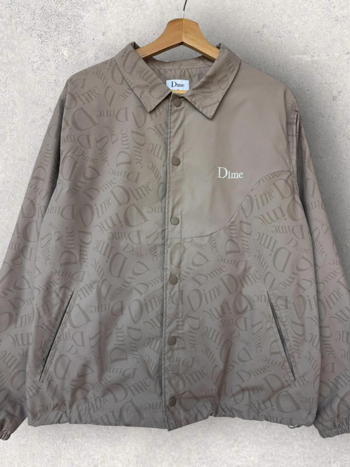 Dime All Over Coach Jacket Tan Size M