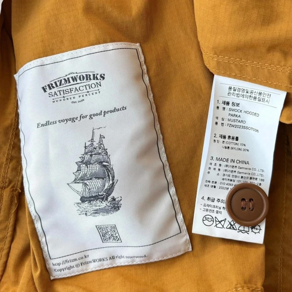 Frizmworks Smock Hooded Parka Mustard XL