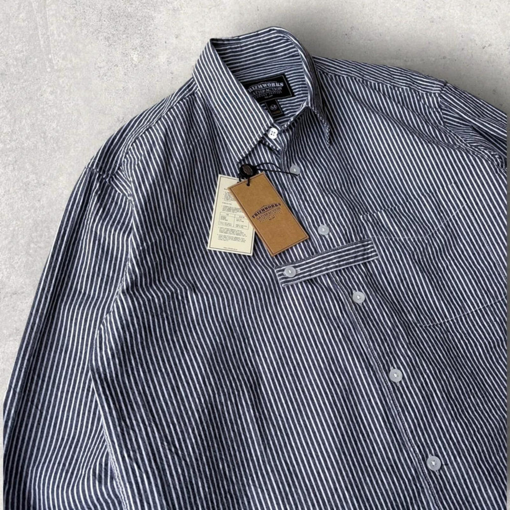 Frizmworks Loop Stripe Shirt Blue M