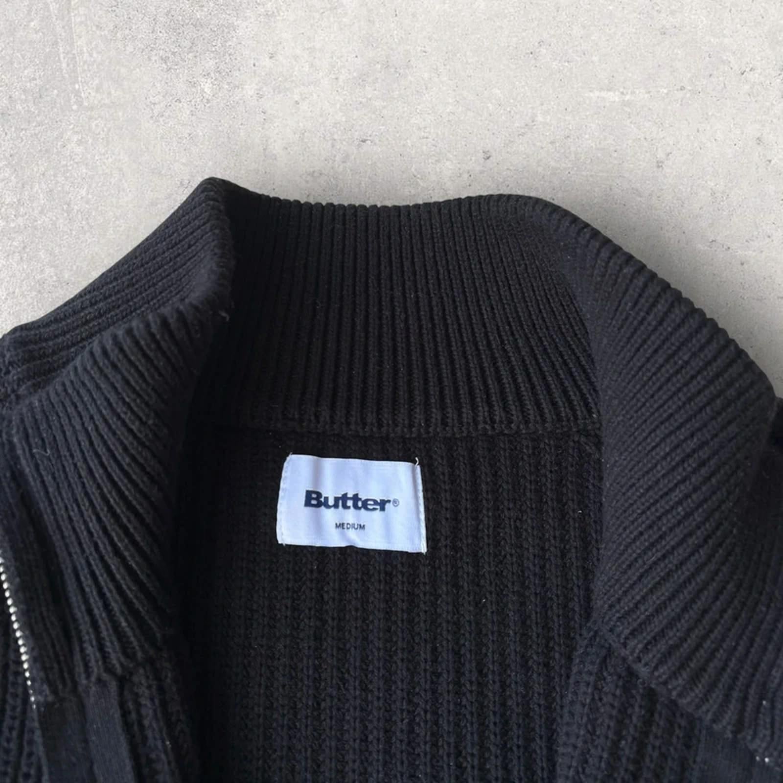 Butter Goods Dragon Zip Thru Knit Sweatshirt Black M Streetwear