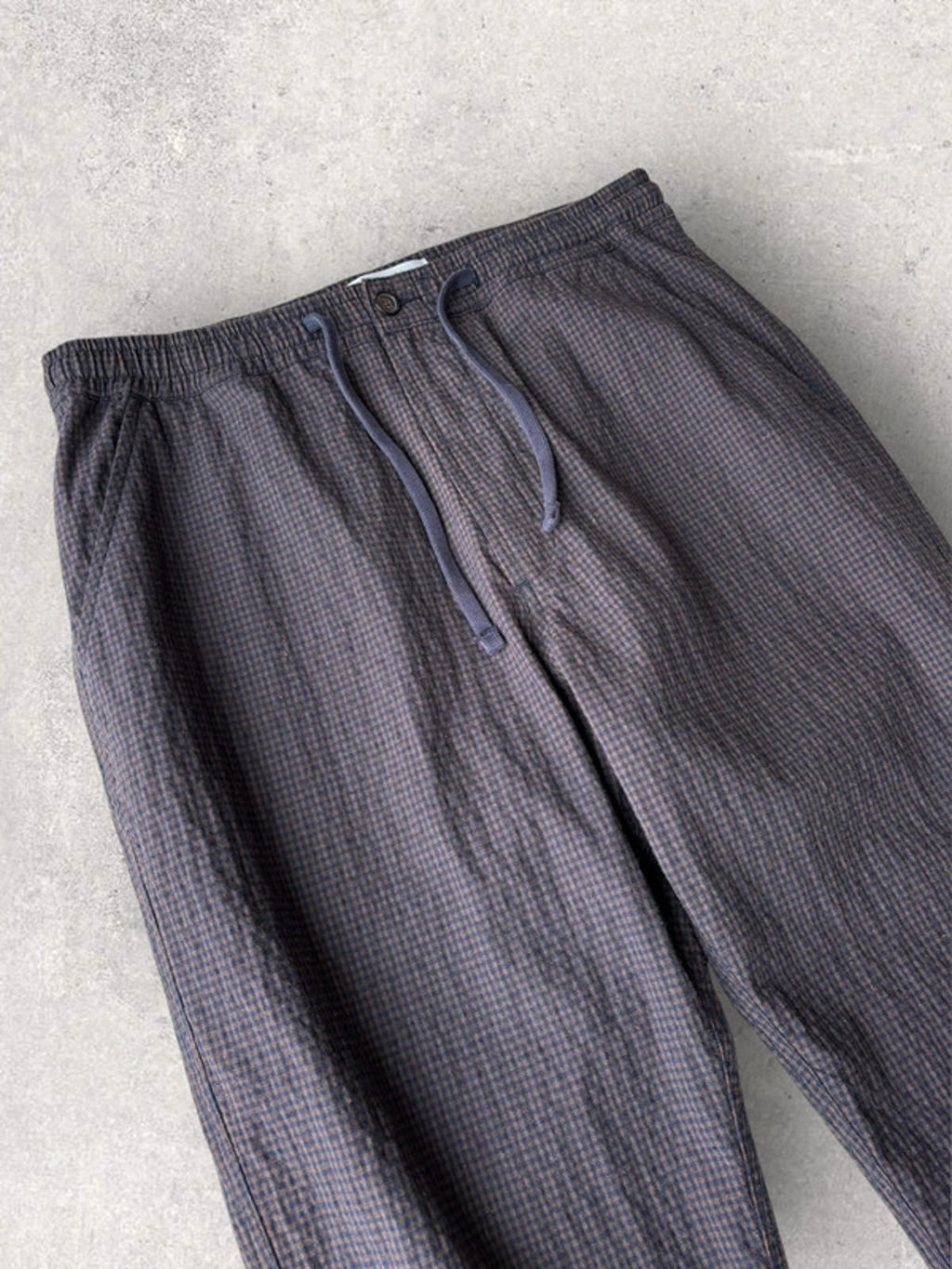 Universal Works Check Oxford Pant Brown M