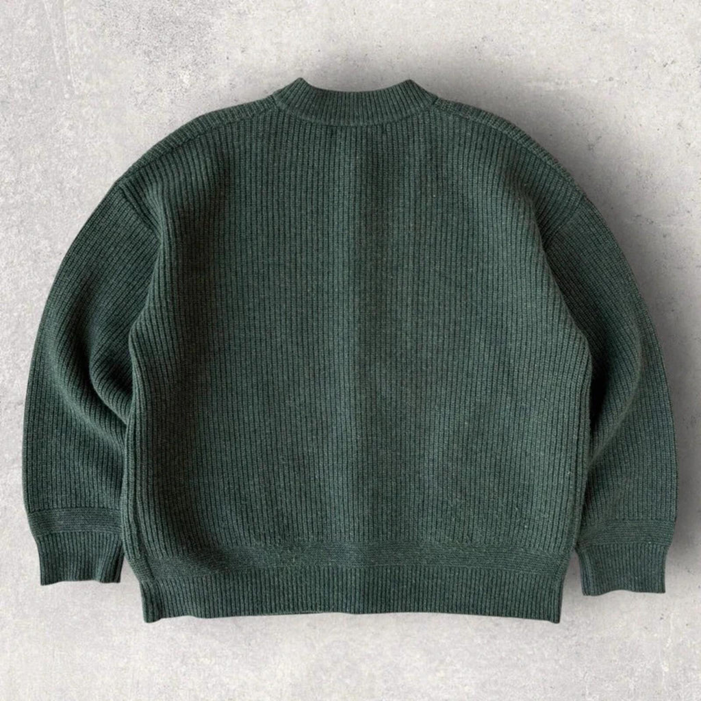 Frizmworks Heavy Wool Round Cardigan Forest Green M