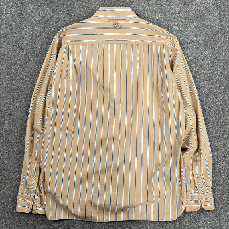 Eastlogue Asymmetric Stripe Utility Shirt Yellow M