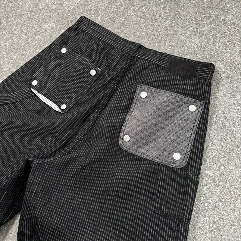 Korean Ultra Baggy Pinstripe Shorts XL