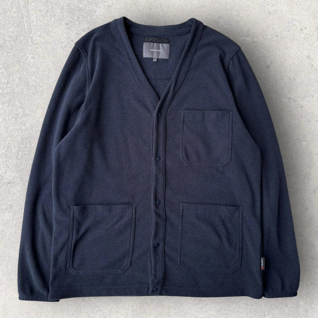 Norse Projects Vidar Polartec Fleece Cardigan Navy Size L