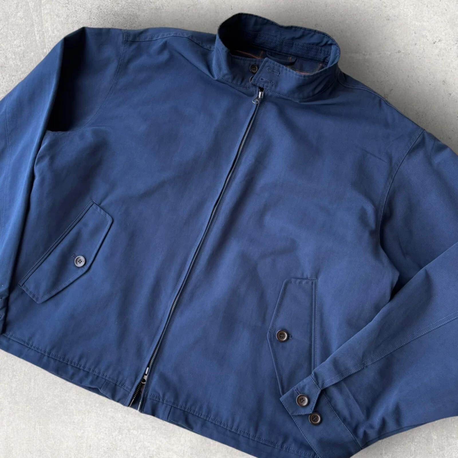 Frizmworks Check Lined Harrington Navy XL