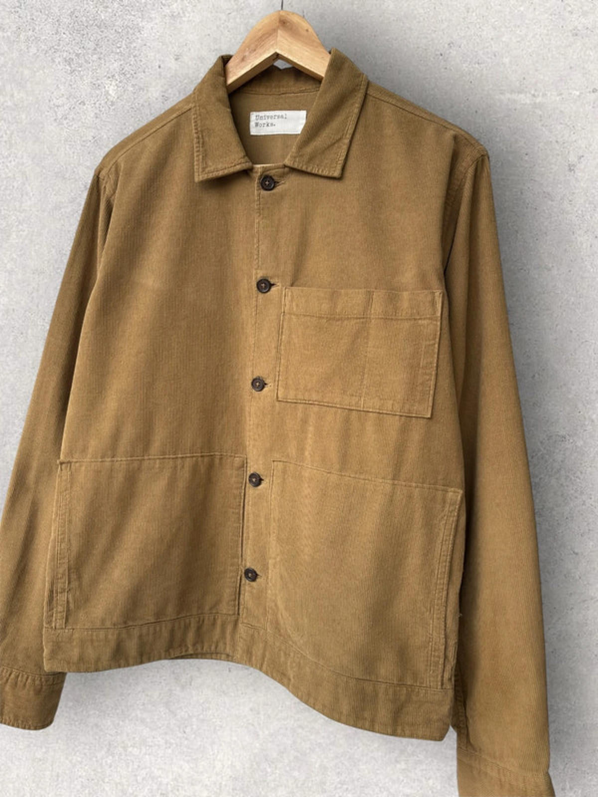 Universal Works Cord Utility Overshirt Tan Size S