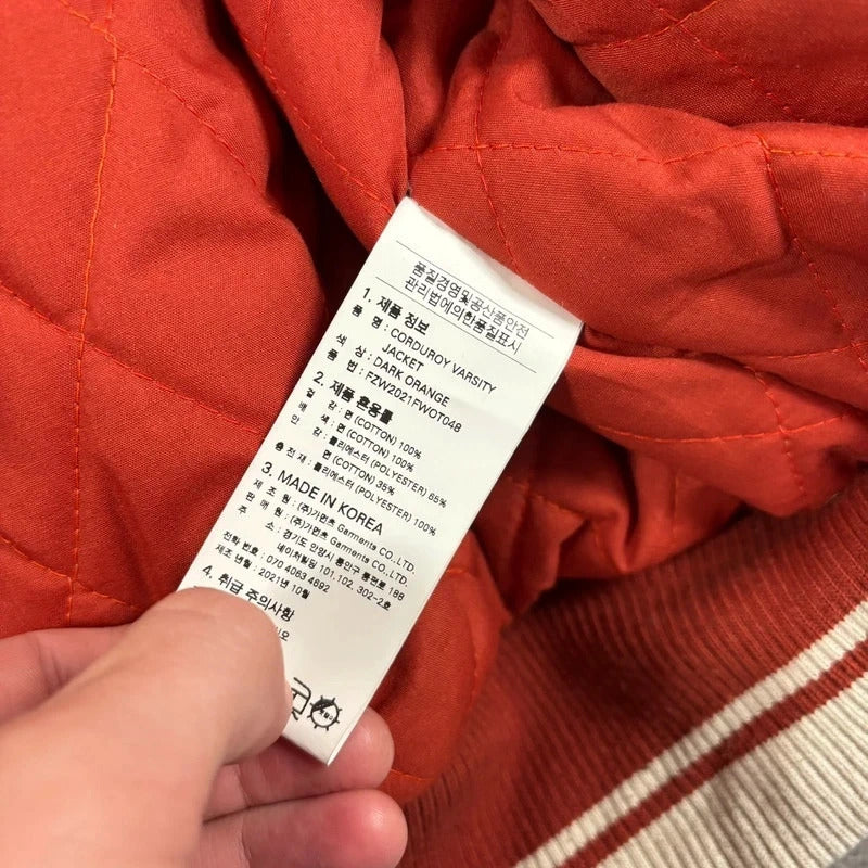 Frizmworks Corduroy Varsity Jacket Orange M