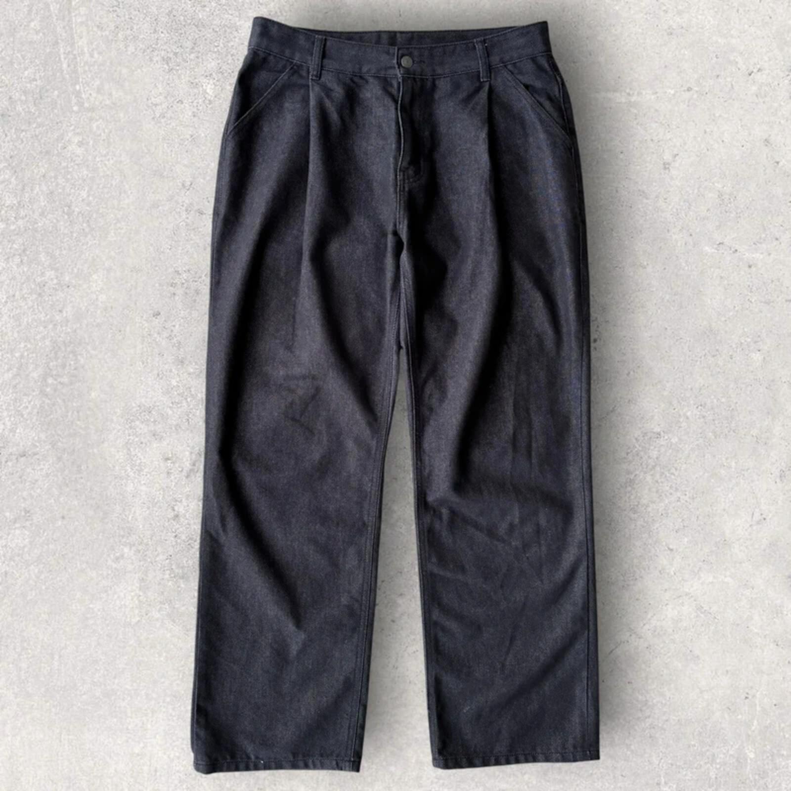 Uniform Bridge Pleated Baggy Jeans Grey L