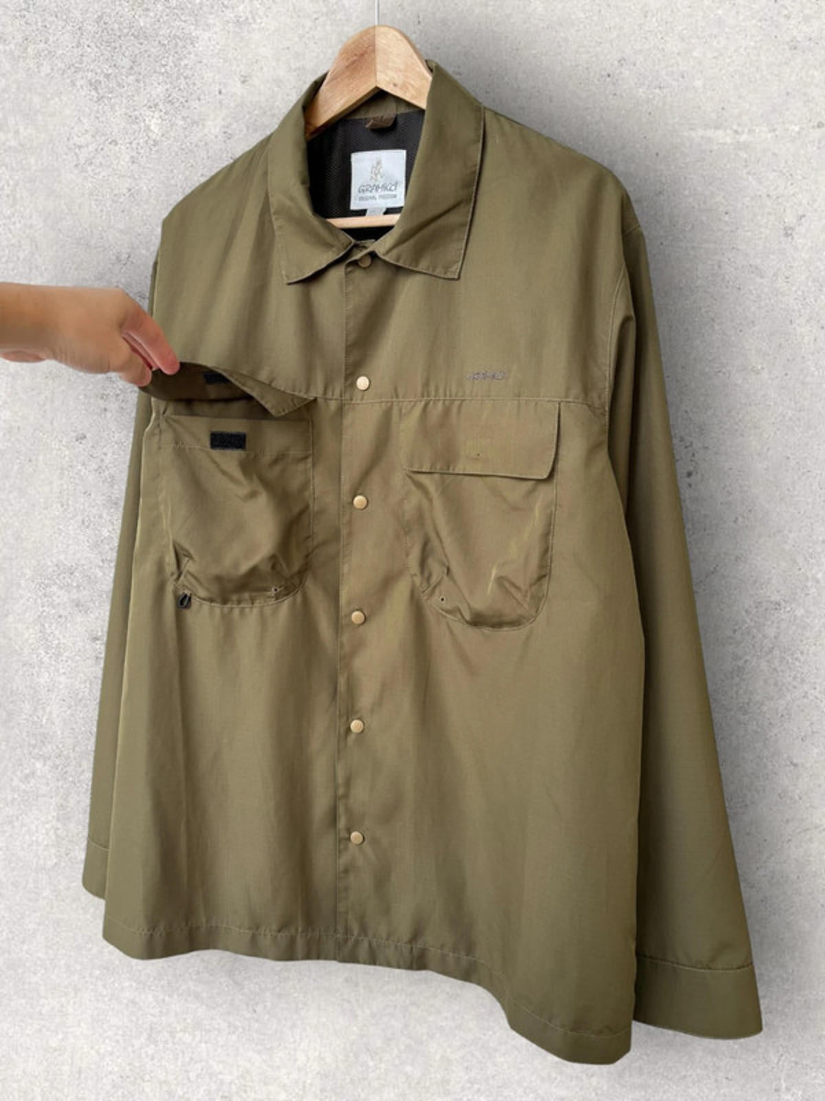 Gramicci Nylon Overshirt Khaki Size L