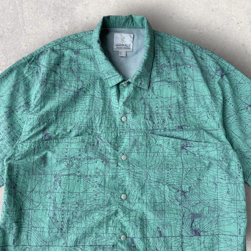 Gramicci Yosemite Nylon Camp Shirt Green L