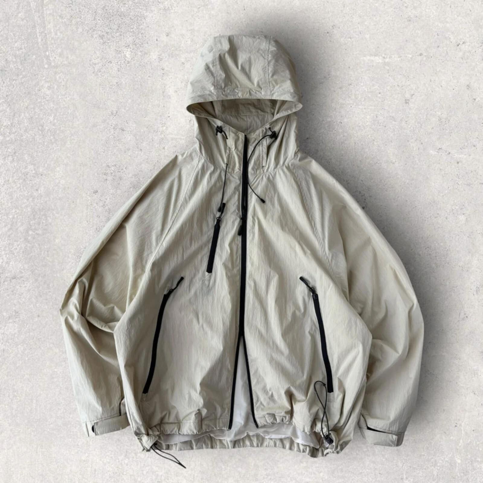 Uniform Bridge Oversized Tech Windbreaker Ivory L