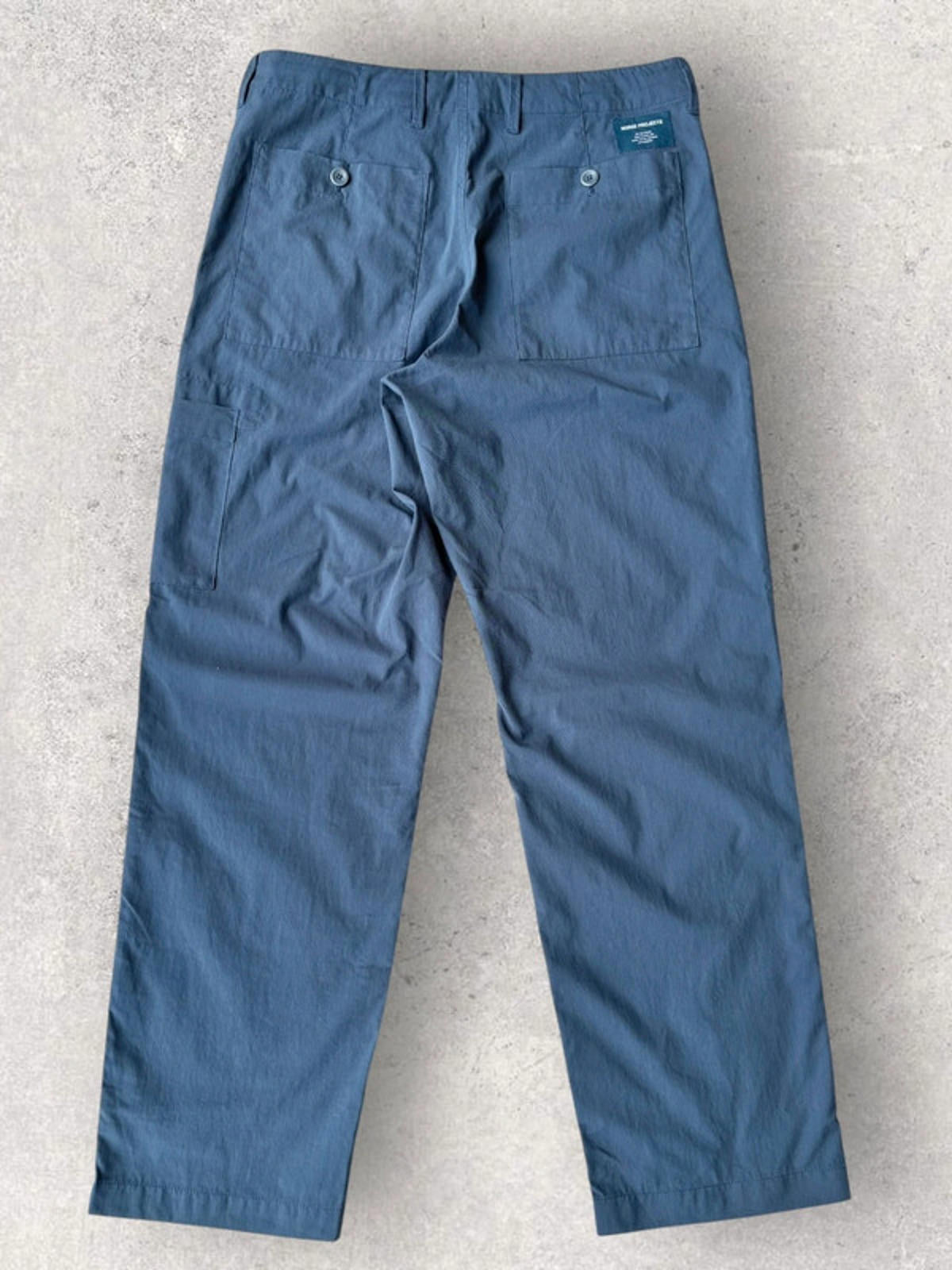 Norse Projects Falke Tab Baggy Trousers Calcite Blue Size M