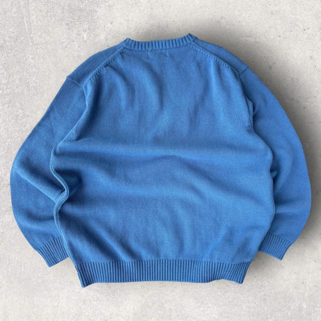 Thisisneverthat Spellout Knit Sweater Blue L