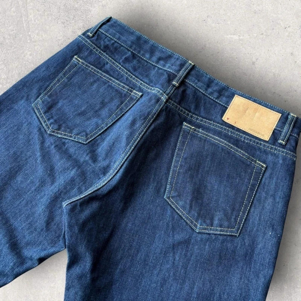 Uniform Bridge Baggy Denim Shorts Blue W34
