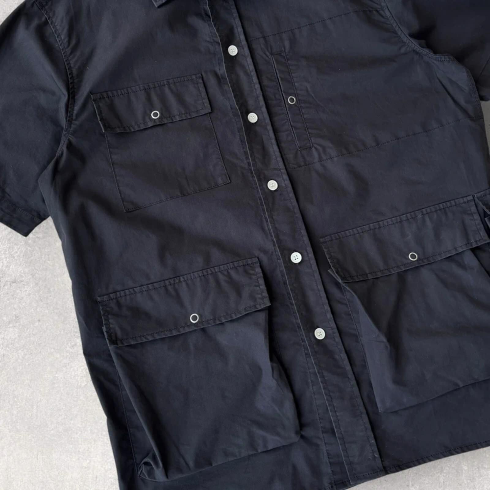 Uniform Bridge Bermuda Fishing Shirt Black L