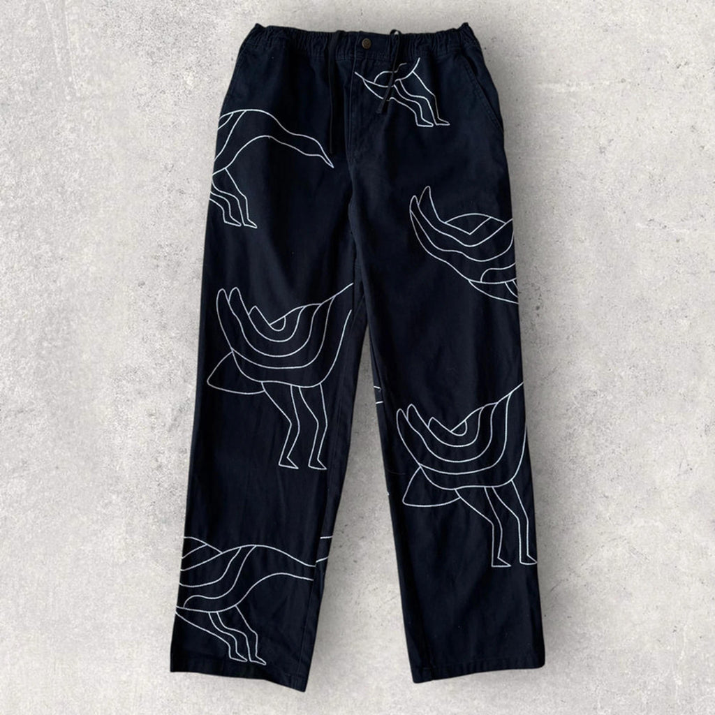 Parra Stitched Up Duck Pant Black Size L