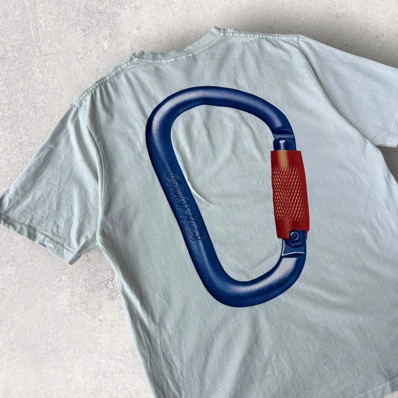 Gramicci Carabiner Graphic T Shirt Beige L
