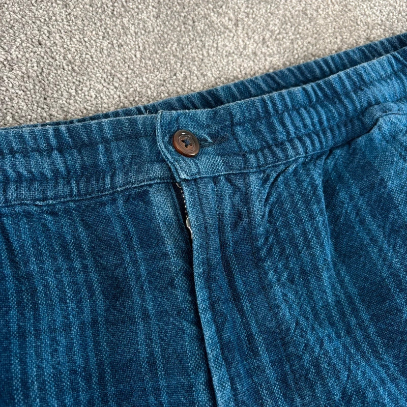Universal Works Check Baggy Short Navy L